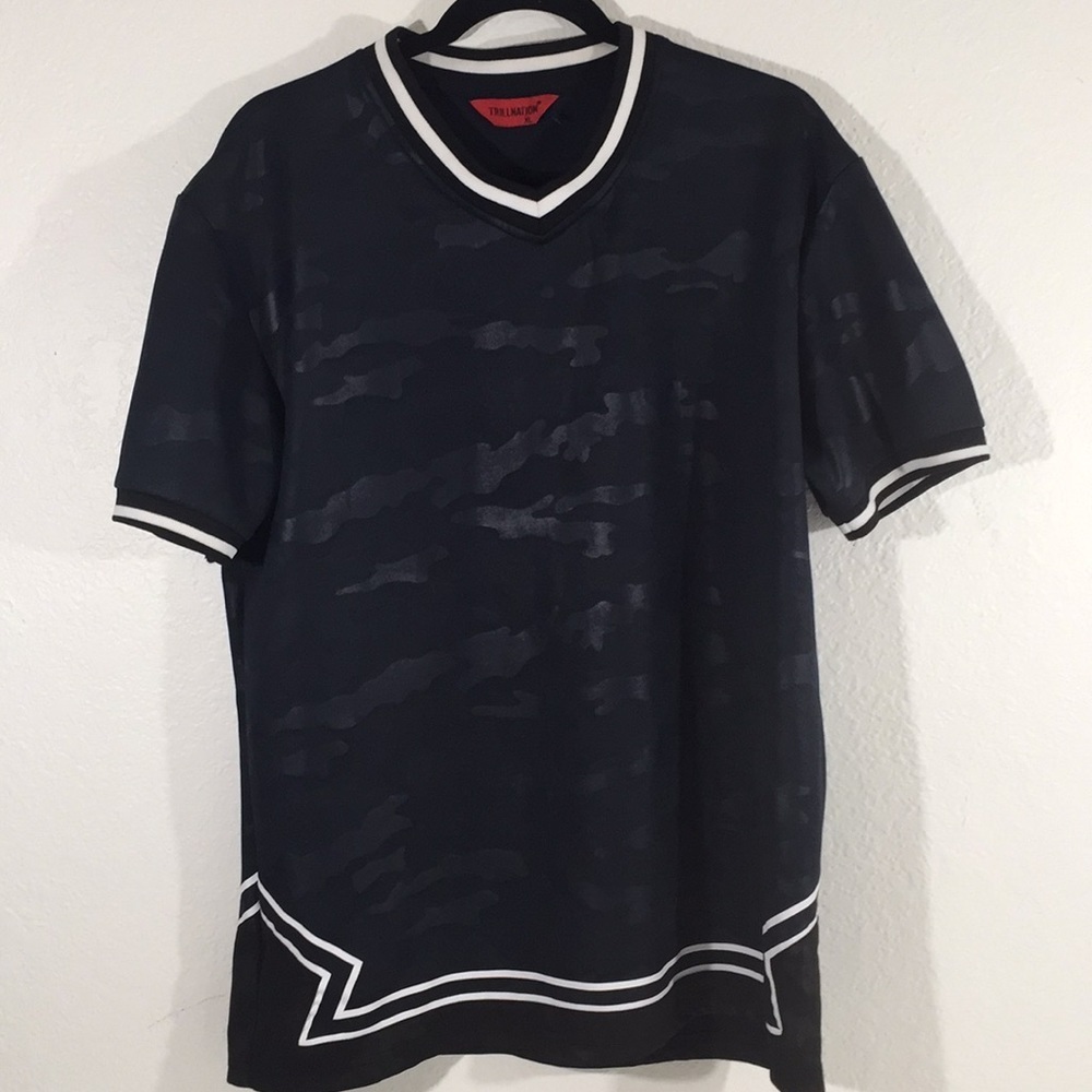 TrillNation White/Black Soccer Style V Neck Shirt